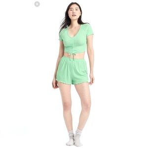 Colsie Medium 6 8 10 Short Pajama Mint Green Target Pointelle Knit Lounge